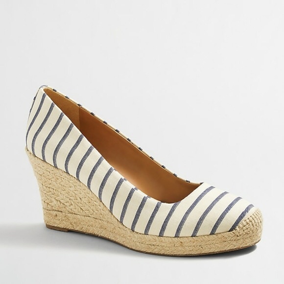 J. Crew Factory Shoes - J Crew Factory Seville Striped Espadrilles Wedges